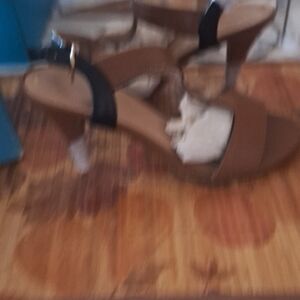Bzees Brown and Black Heels